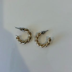 Altar’d State Gold Braid Twist Hoop Earrings (“Melanie Earrings”)